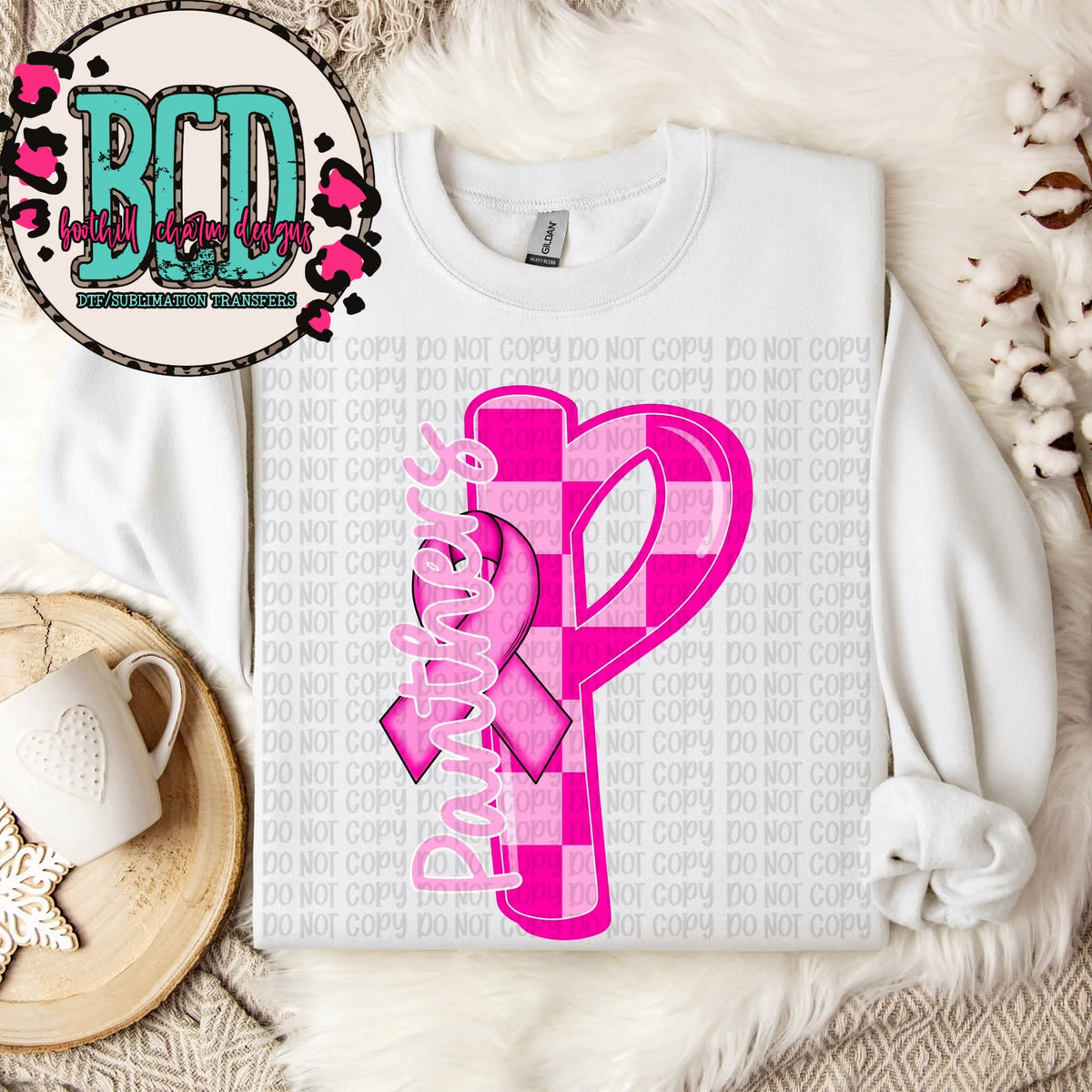 School Mascots For Breast Cancer Awareness - SHIRT VP.26 *Add mascot name wanted in notes box.