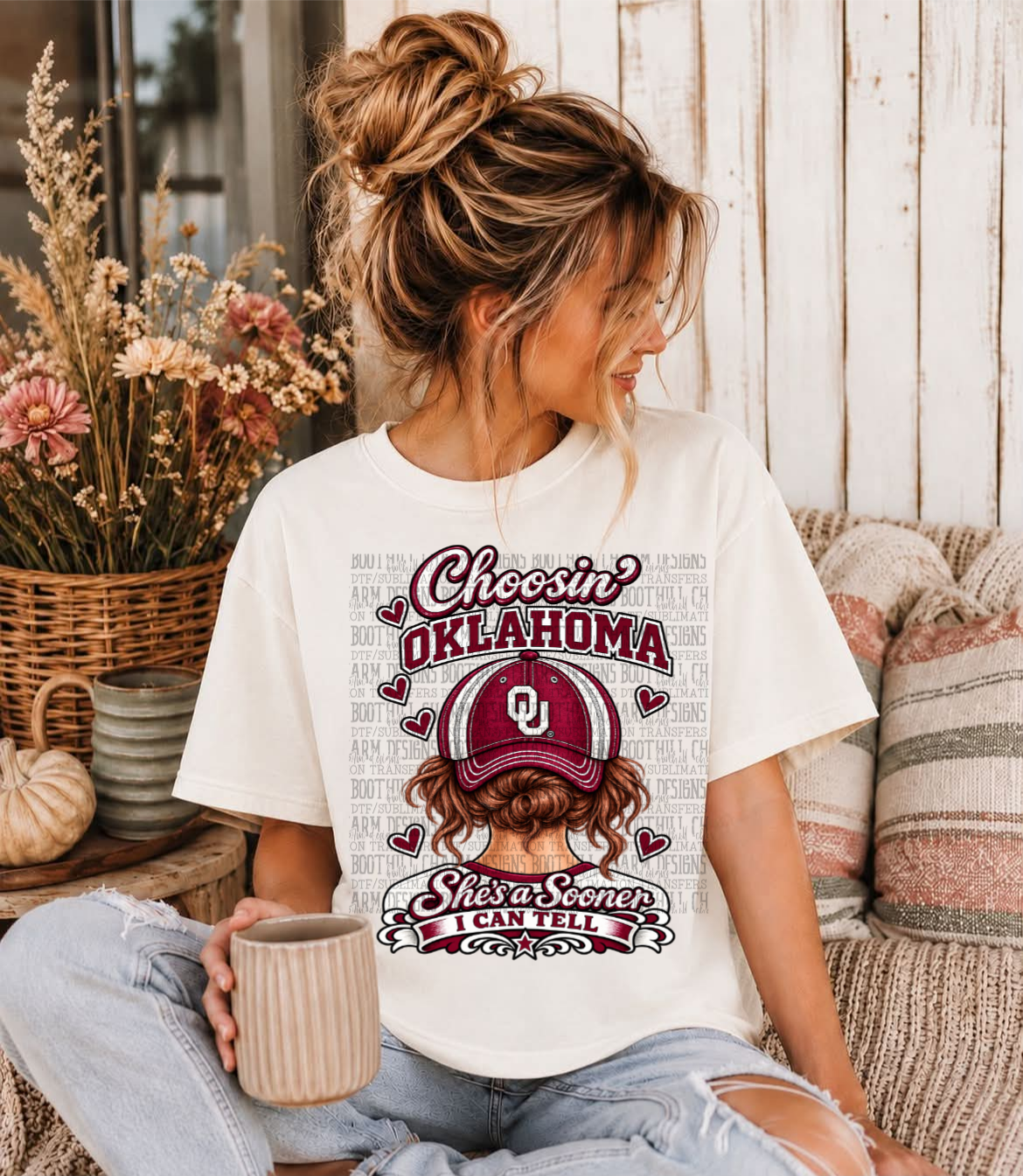 She's from Oklahoma Girl Auburn Hair - Shirt *comment shirt color in note box