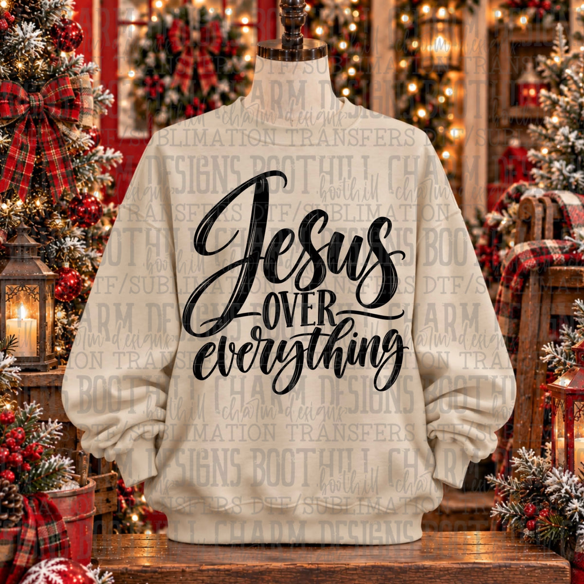 Jesus Over Everything - SHIRT SDD.26 *please add shirt color to note box at checkout