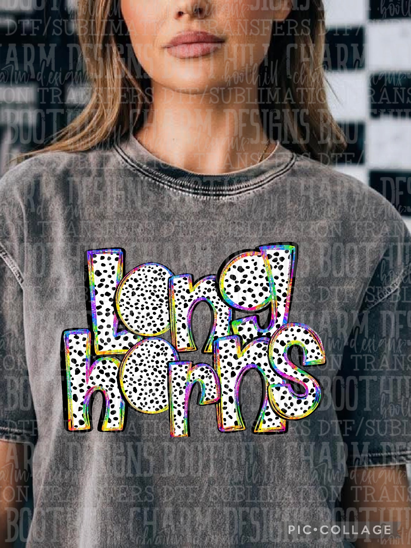 Longhorns dotted - Shirt *comment shirt color in note box