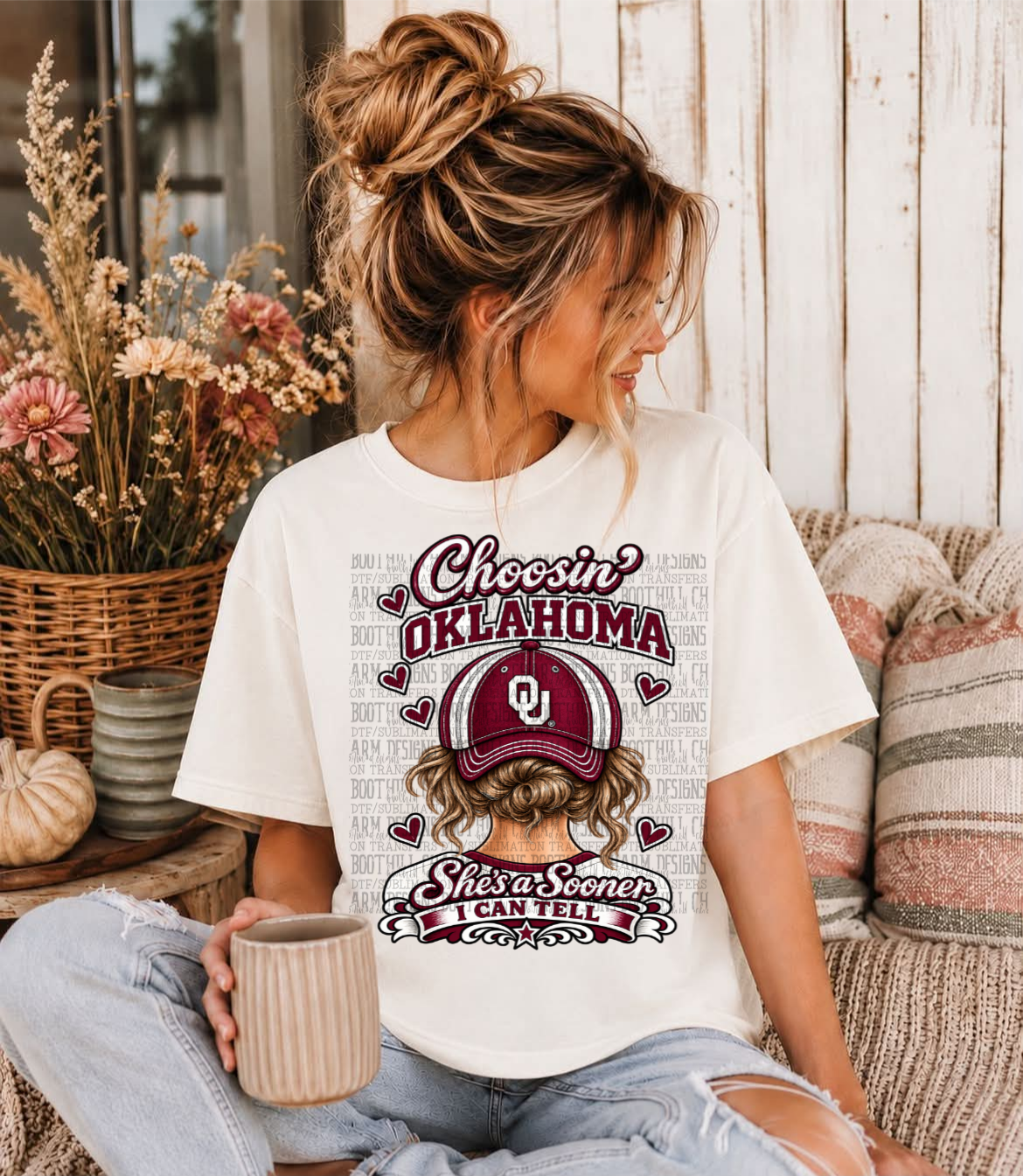 She's from Oklahoma Girl Brunette w highlights - Shirt *comment shirt color in note box