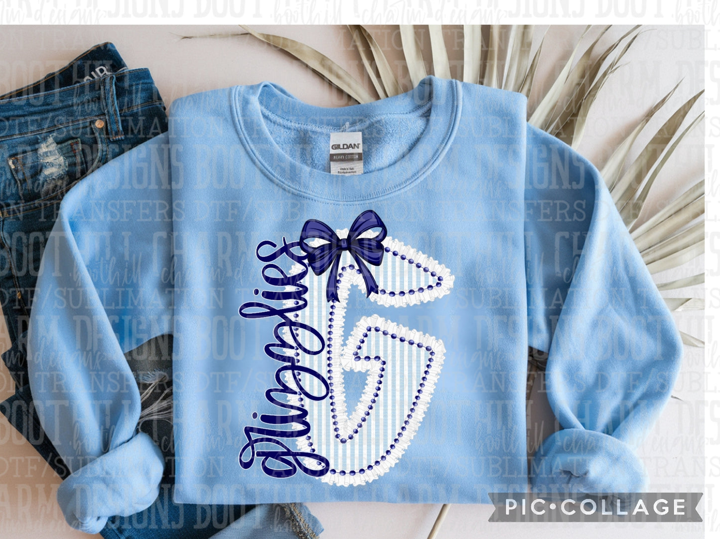 Grizzlies Blue with Bow - Shirt *comment shirt color in note box