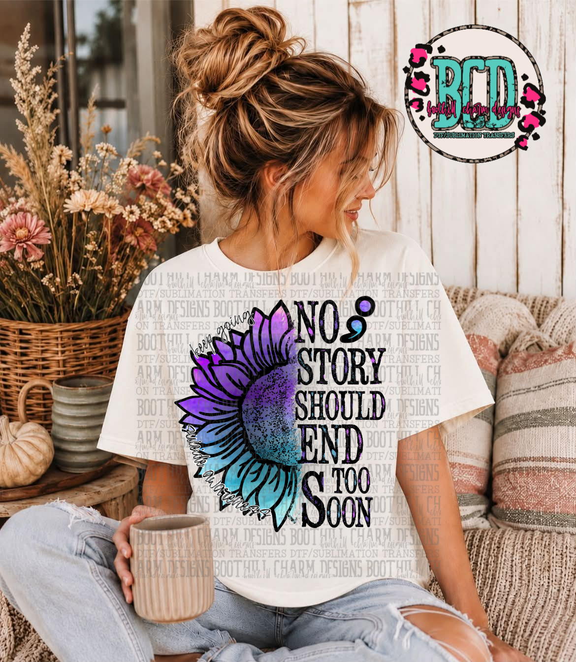 Suicide Awareness No Story Should End Too Soon - SHIRT *Add color of shirt wanted in notes box