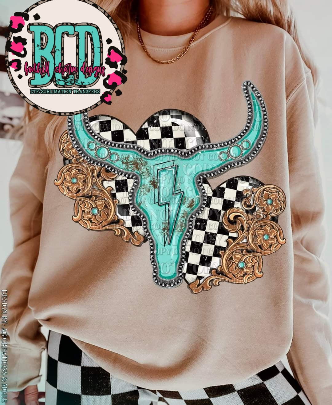 Turquoise Longhorn -SHIRT