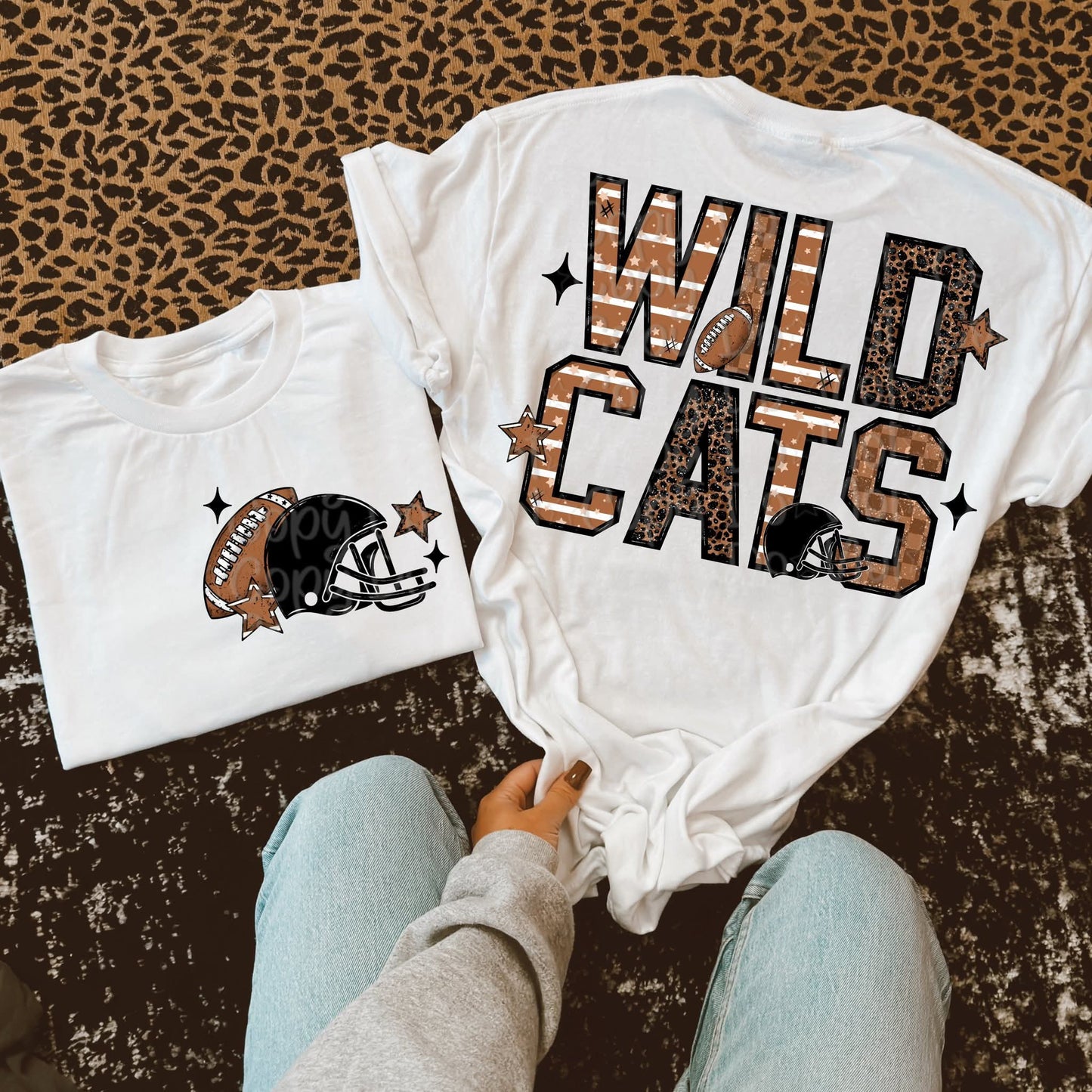 Brown Leopard Football Mascot Names *add any mascot wanted in the notes box at checkout- VDS.25