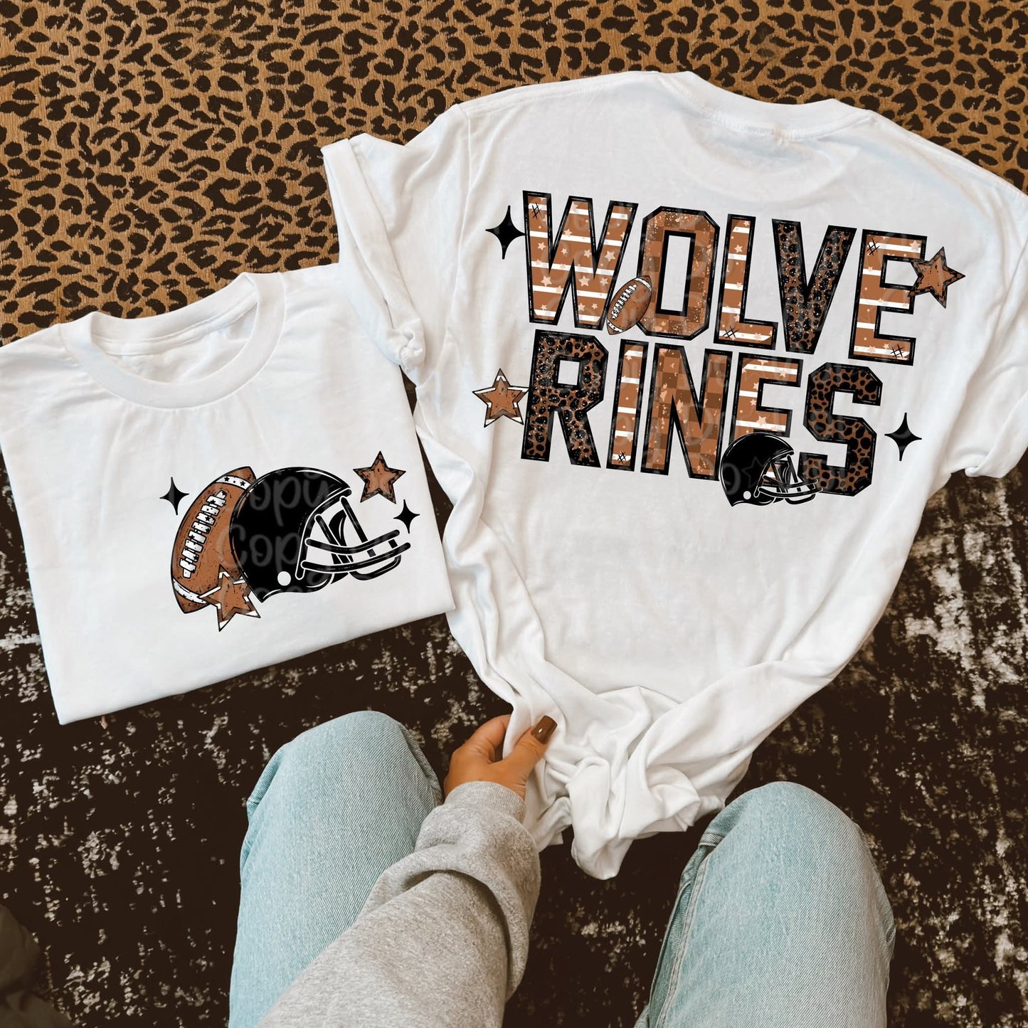 Brown Leopard Football Mascot Names *add any mascot wanted in the notes box at checkout- VDS.25