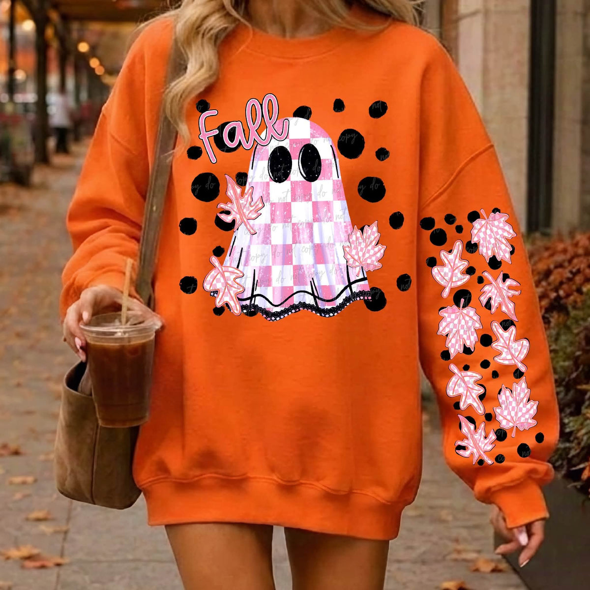 Fall Pink Ghost - SHIRT VD.26 *add color of shirt you want in note box when checking out
