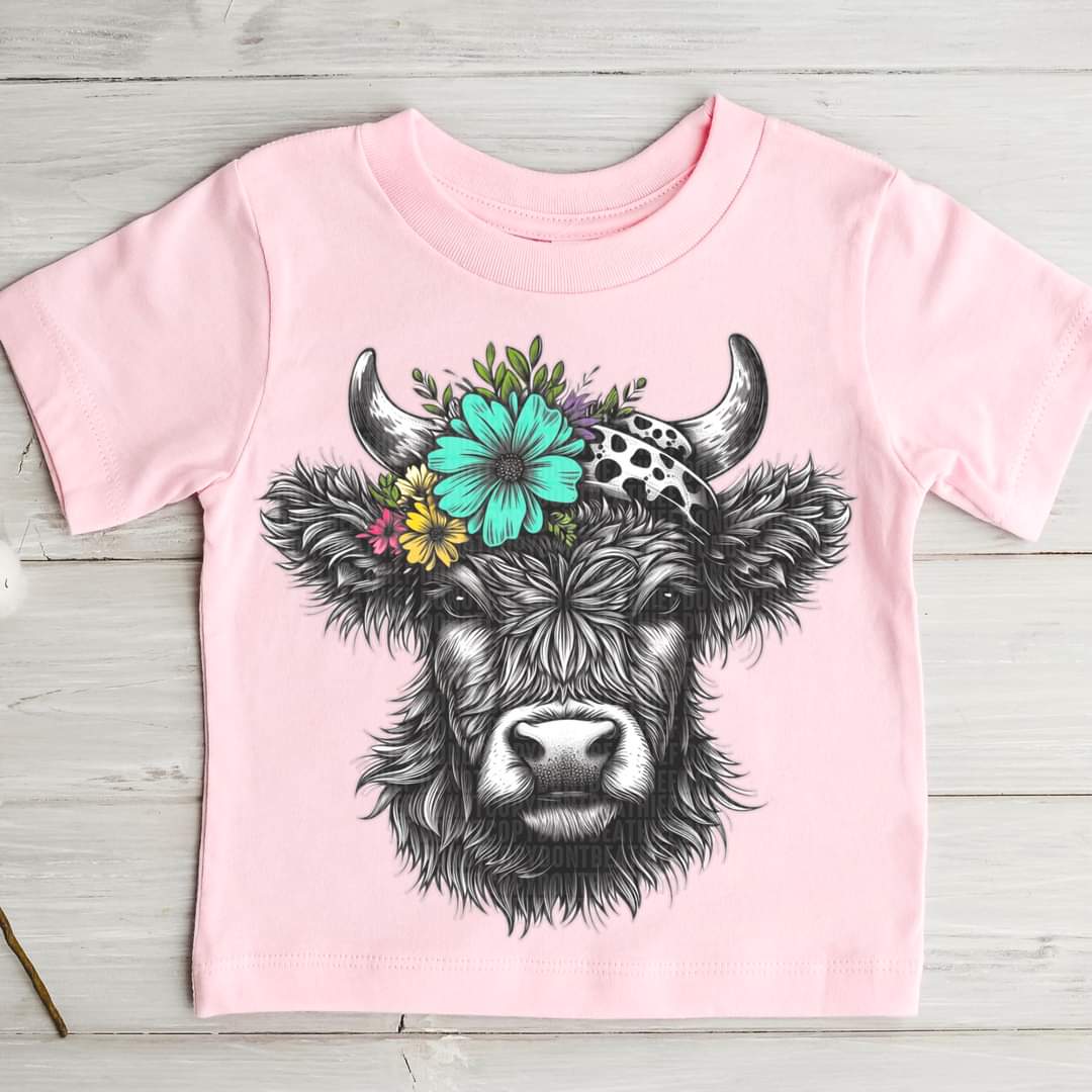 Spring Highland Cow-SHIRT