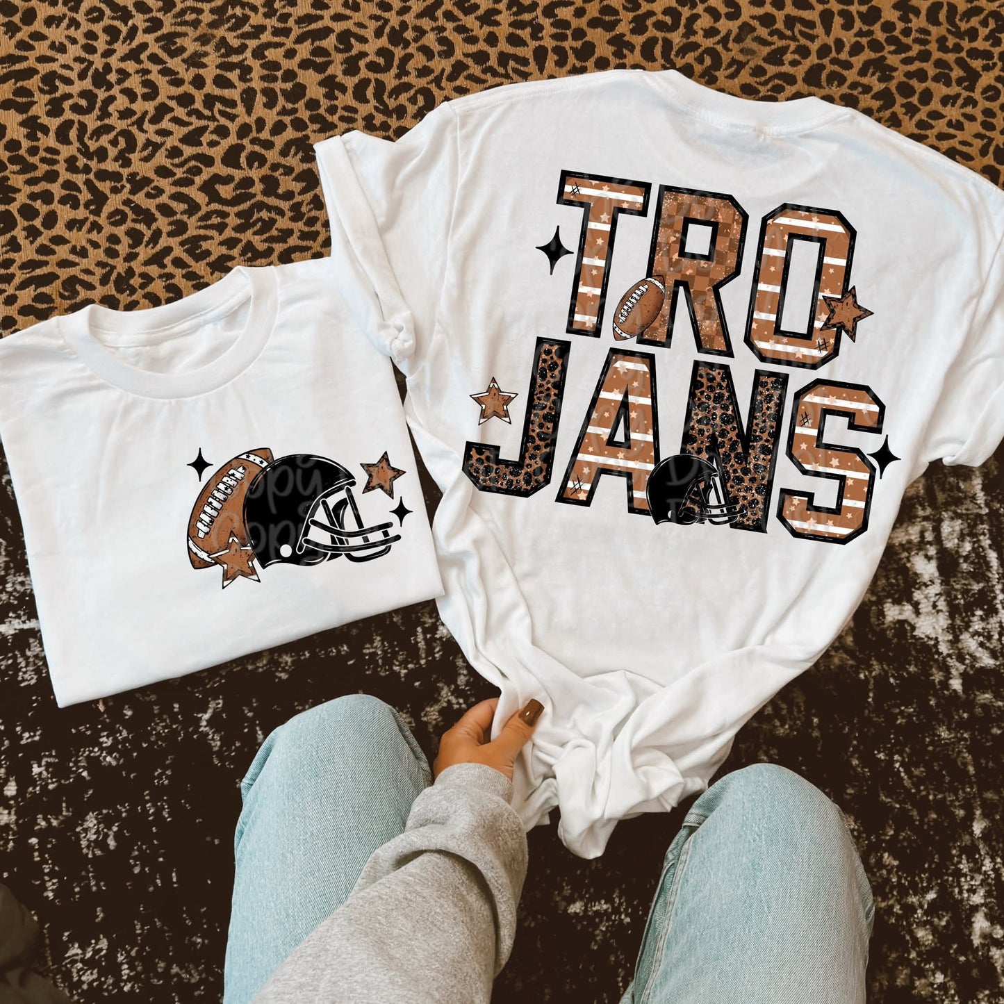 Brown Leopard Football Mascot Names *add any mascot wanted in the notes box at checkout- VDS.25