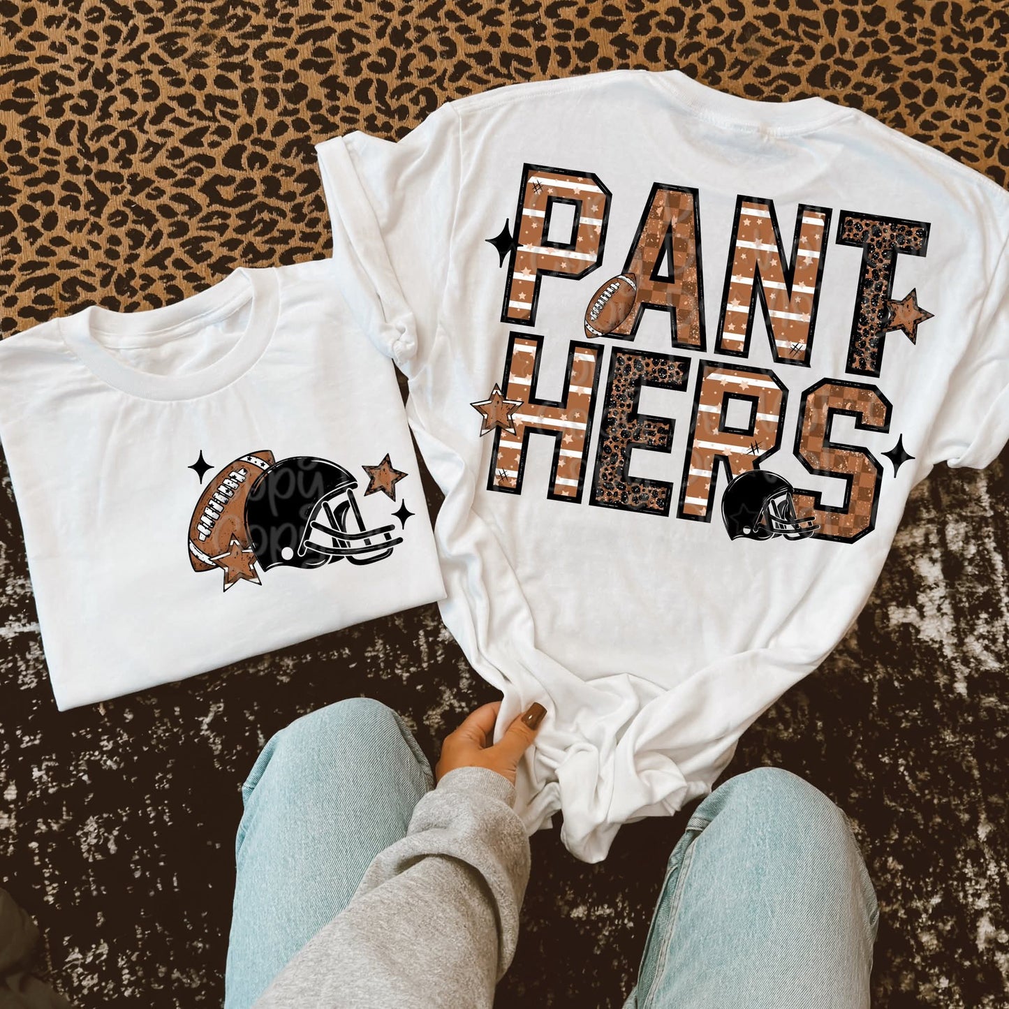 Brown Leopard Football Mascot Names *add any mascot wanted in the notes box at checkout- VDS.25