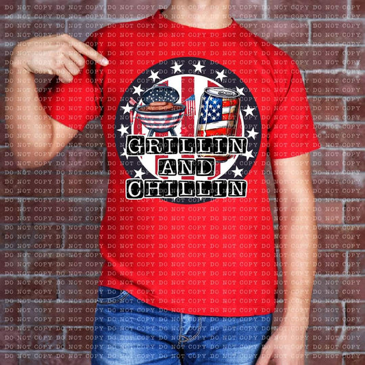 Grillin And Chillin Flag - SHIRT