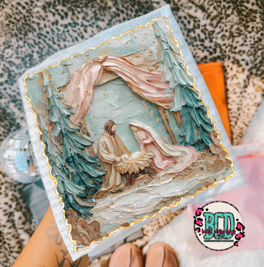 Mary and Joseph Faux Oil Paint - SHIRT OHD25