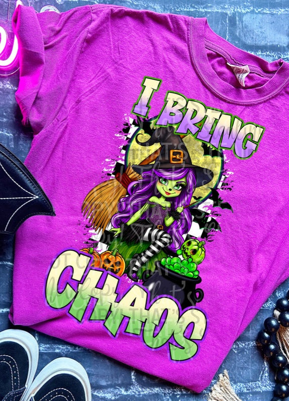 I Bring Chaos Mrs Green Man Style Witch - SHIRT CAC.24