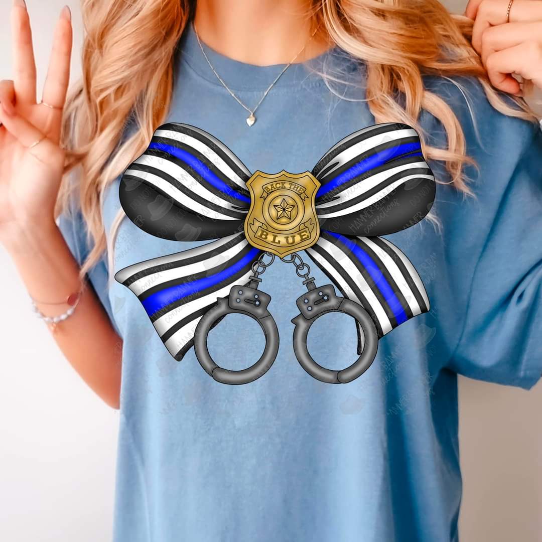 Back The Blue Coquette Bow - SHIRT