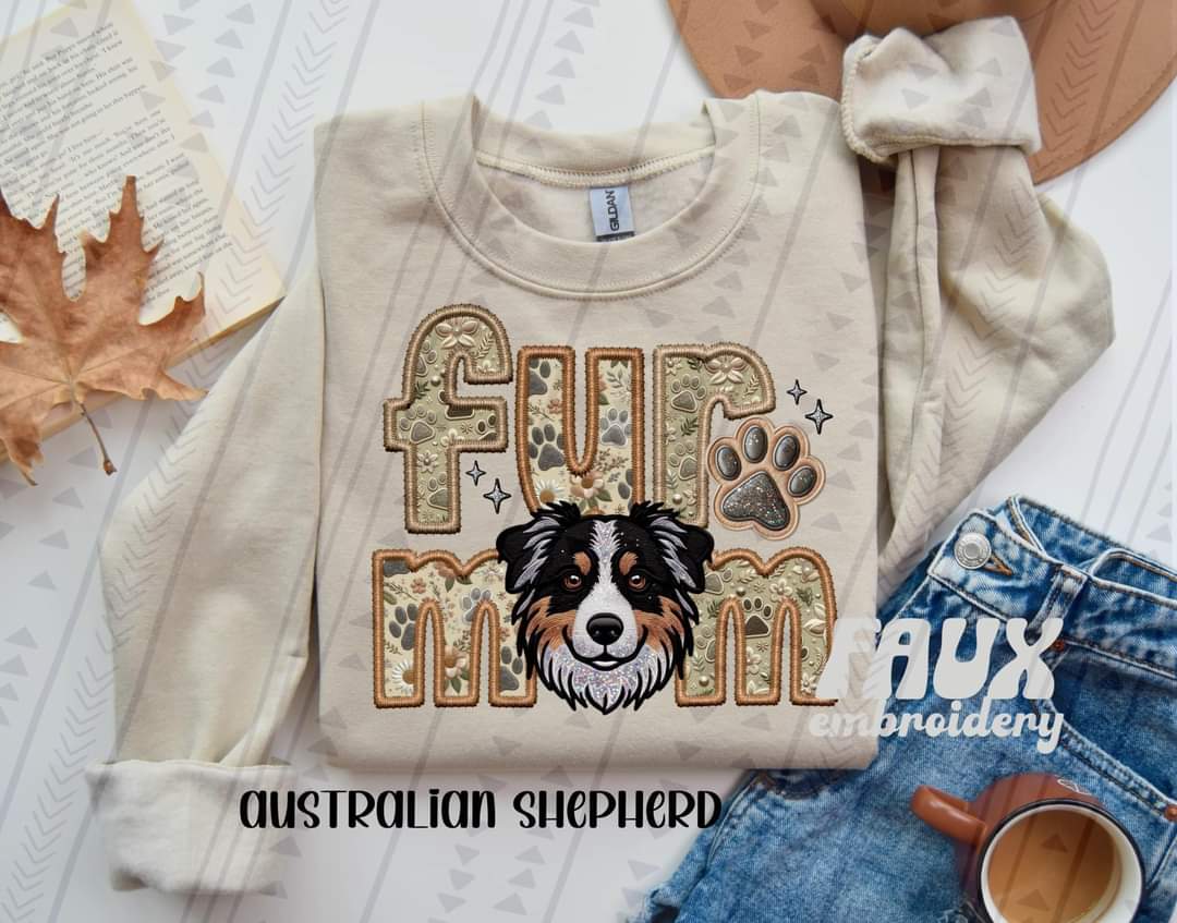 Fur Mom Aussie Shepherd Dog-SHIRT