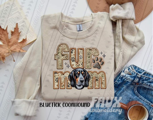 Fur Mom Coon Hound Blue Tick Dog-SHIRT