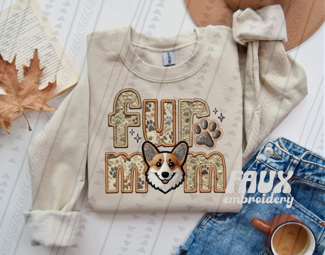 Fur Mom Corgi Dog-SHIRT