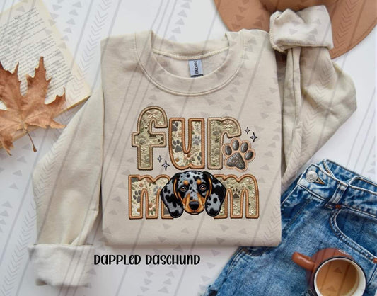 Fur Mom Daschund Dappled Dog-SHIRT