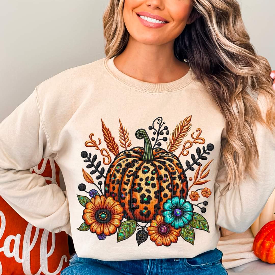 Leopard Pumpkin Floral-SHIRT SDD