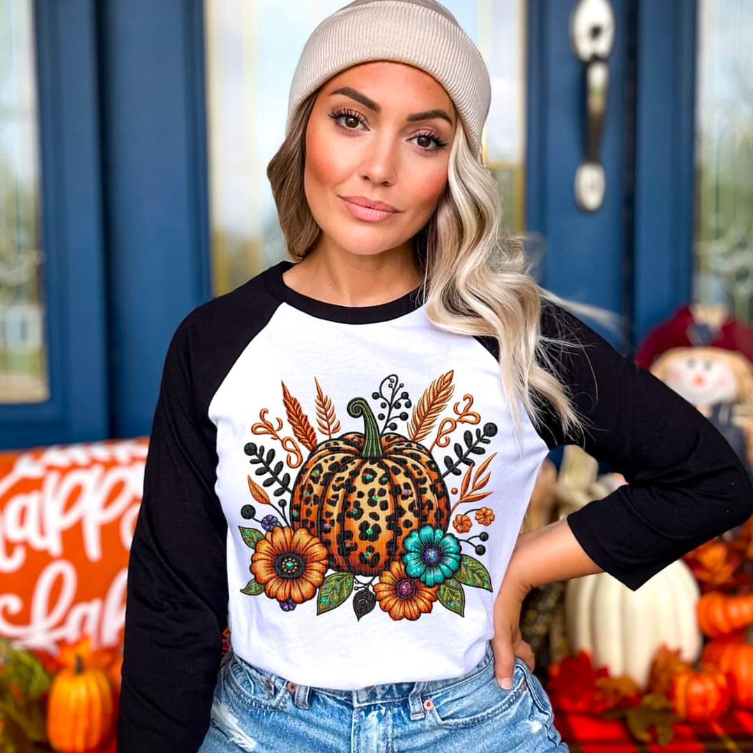 Leopard Pumpkin Floral-SHIRT SDD