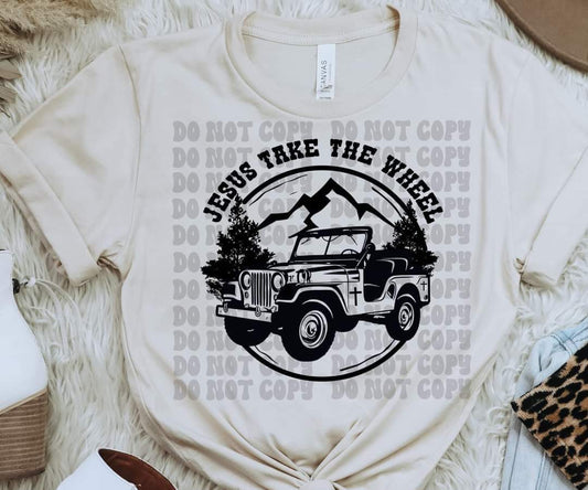 Jesus Take The Wheel Jeep Blk - SHIRT