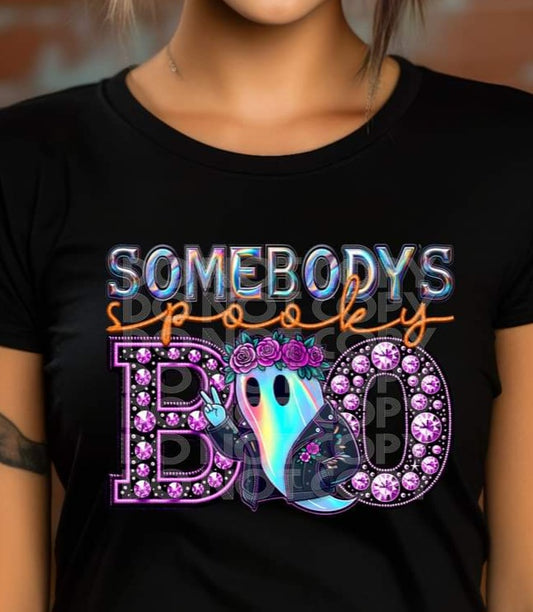 Somebody's Spooky Boo Faux Rhinestone Halo - SHIRT PHD