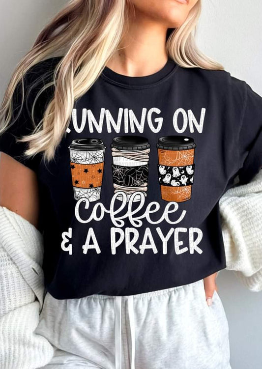 Running on Coffee & A Prayer Halloween Cups - SHIRT SDD