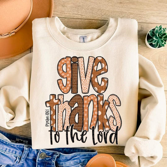 Give Thanks To The Lord - SHIRT SDD