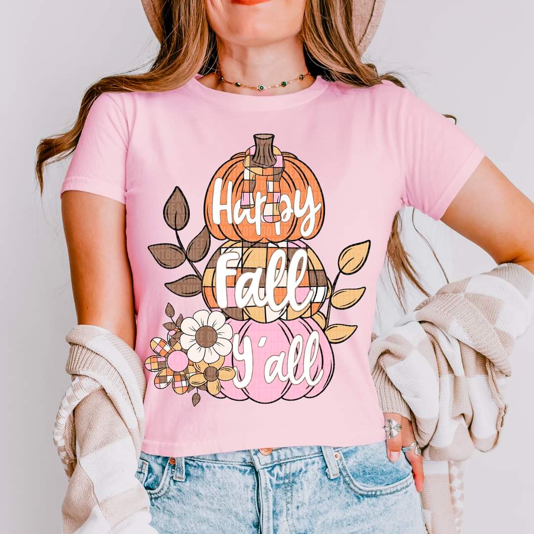 Happy Fall Y'all Retro - SHIRT SDD