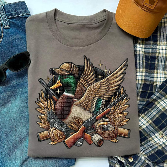 Duck Hunting & Gear Faux Embroidery - SHIRT SDD