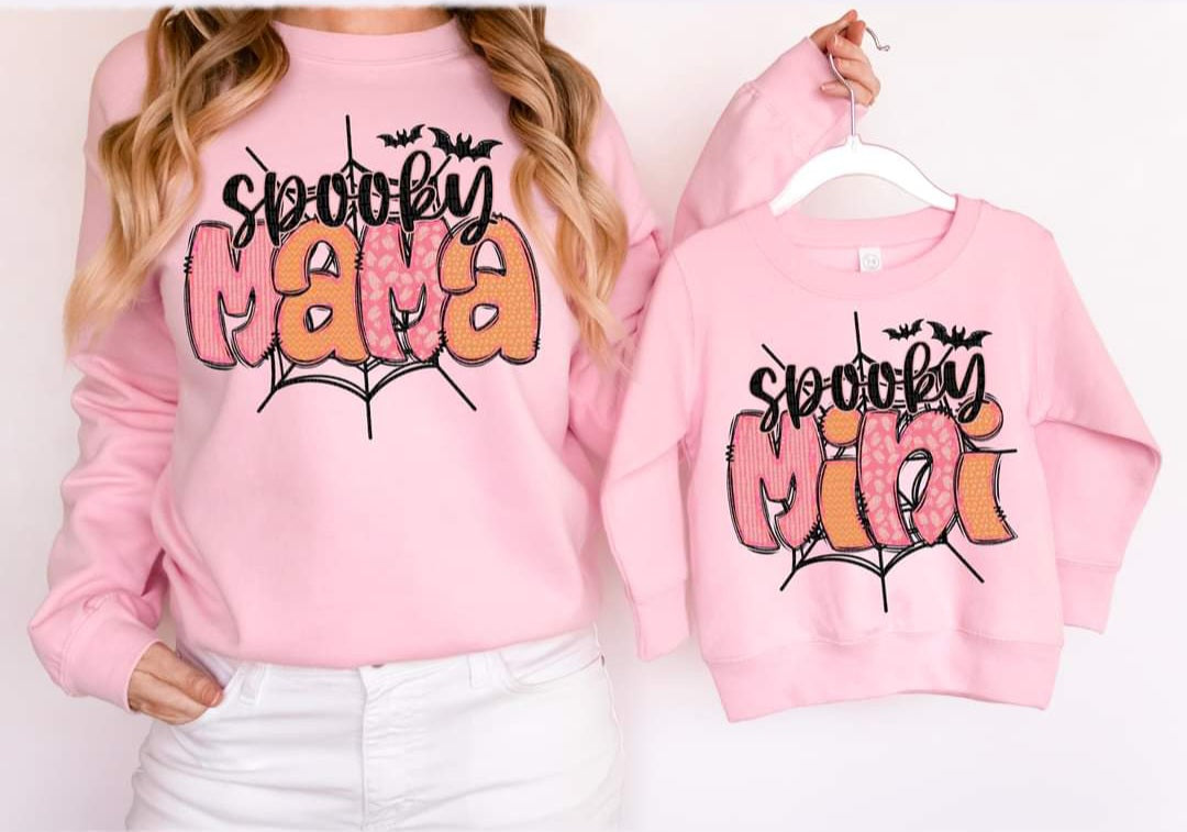 Spooky Mama Pink & Orange - SHIRT SDD