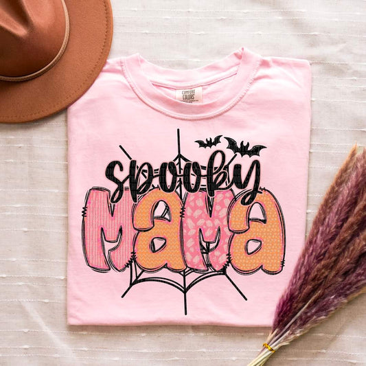 Spooky Mama Pink & Orange - SHIRT SDD