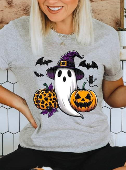 Halloween Ghost Bats Leopard Pumpkin - SHIRT SDD.24