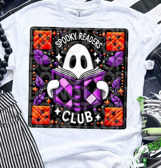 Spooky Readers Club Faux Quilted - SHIRT PHD