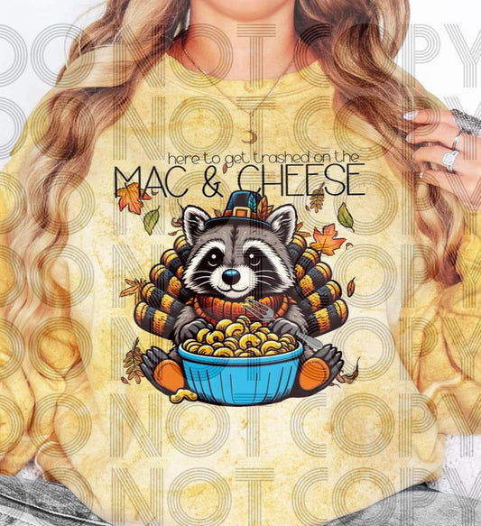 Here To Get Trashed on the Mac CheeseRaccon - SHIRT RHD