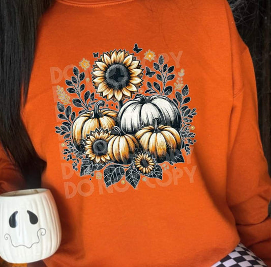 Pumpkins and Sunflowers- SHIRT SSD