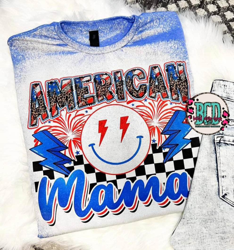 American Mama Checkered & Lighting Bolts - SHIRT KPI