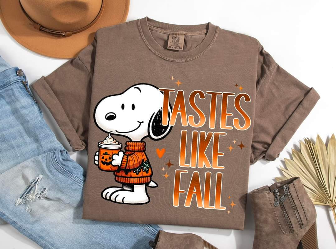 Taste Like Fall Charlie, Lucy, Snoopy - SHIRT DDD *indicate which character in the note section