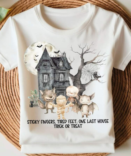 Retro Halloween Haunted House - KIDS SHIRT SDD