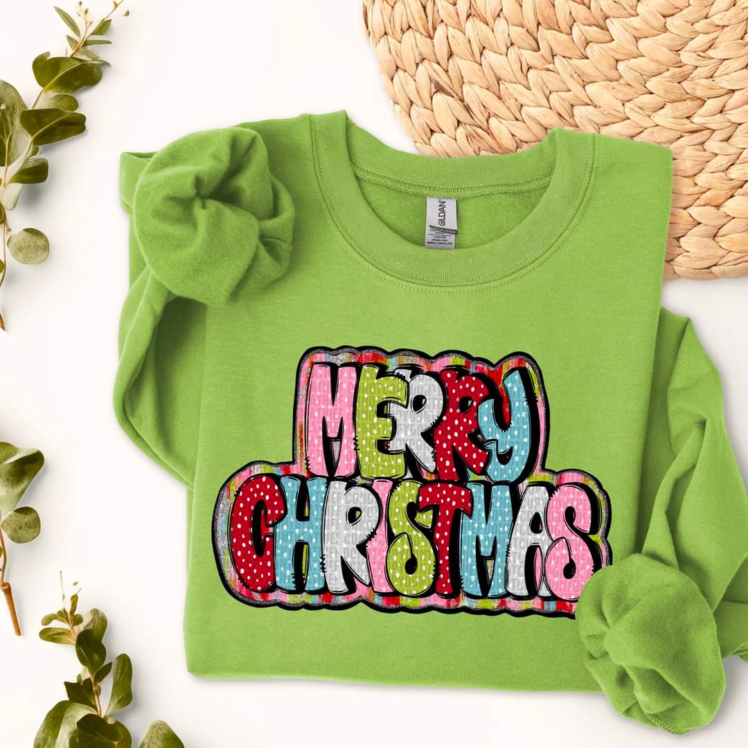 Merry Christmas Poka Dot Lettering - SHIRT SDD.24