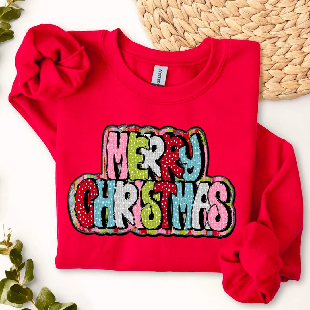 Merry Christmas Poka Dot Lettering - SHIRT SDD.24