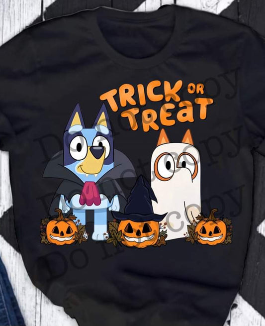 Trick or Treat Blue & Bingo - KIDS SHIRT KPI.23