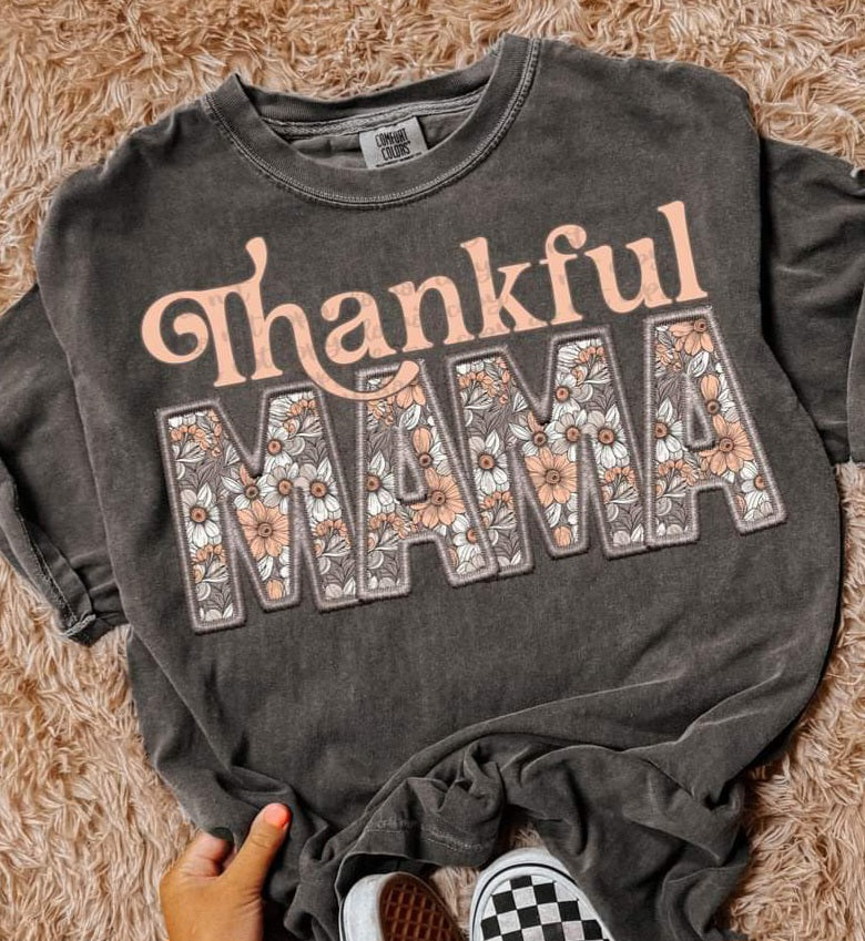 Thankfull Mama Peach Floral - SHIRT LDC.24