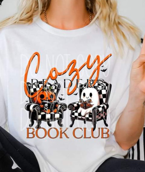 Cozy Readers Book Club Pumpkin & Ghost - SHIRT PHD.24