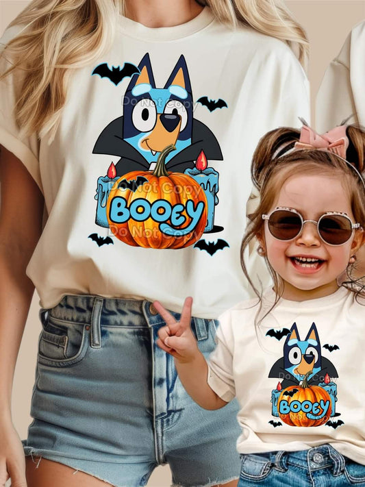 Halloween Booey Blue*y - KIDS SHIRT SM.T.D24