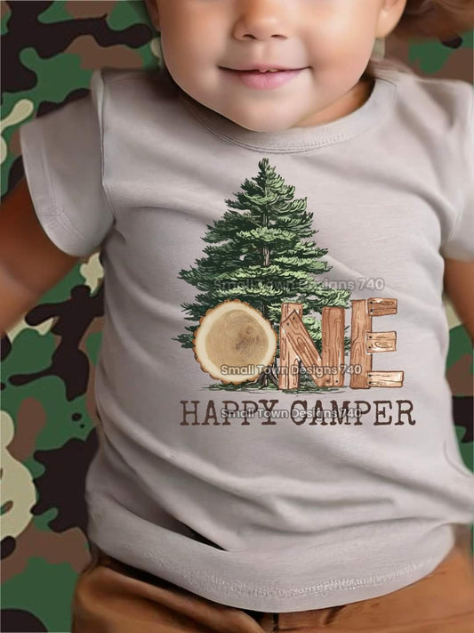 One Happy Camper - KIDS SHIRT SM.T.D24