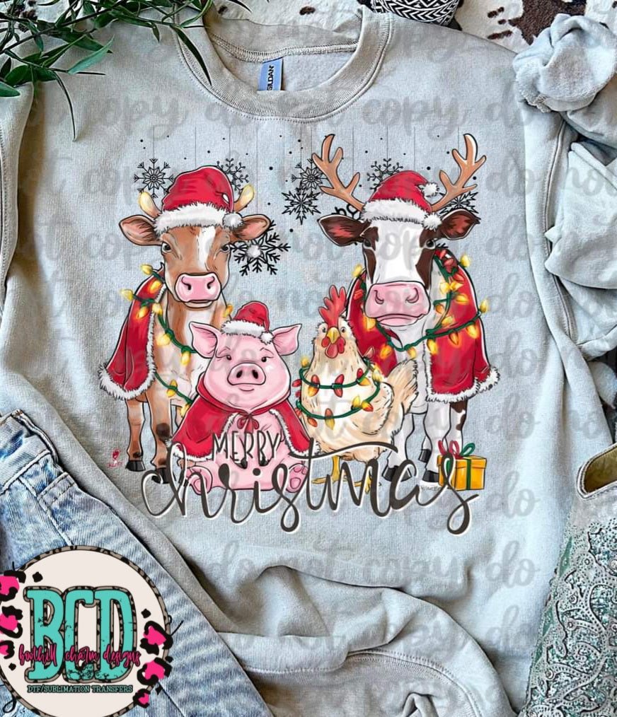 Merry Christmas Farm Animals - SHIRT VSC.24