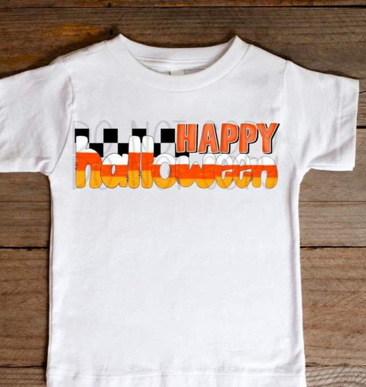 Happy Halloween Candy Corn Lettering - KIDS SHIRT FDC.24