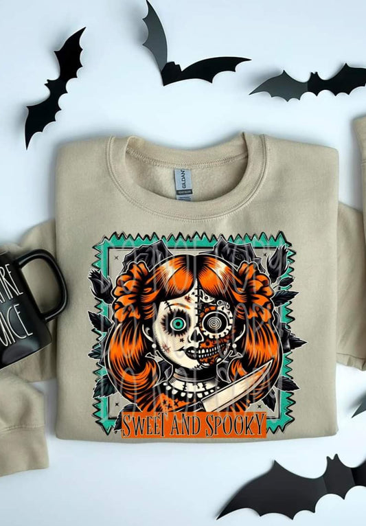 Sweet and Spooky Retro Style Halloween Doll- SHIRT FDC.24