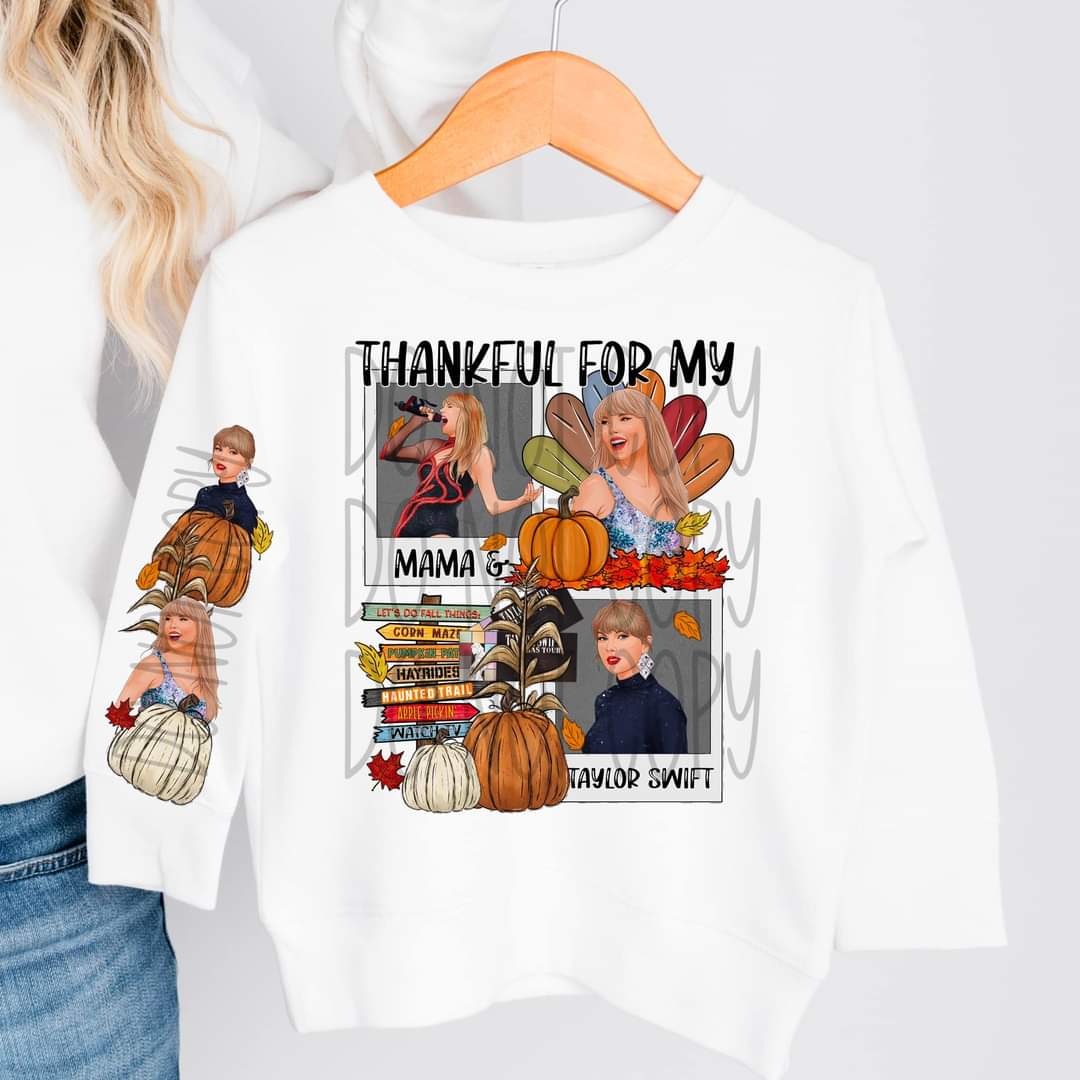 Thankful for My Mama and T*S - KIDS SHIRT FDC.24